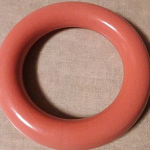 Vintage Salmon Pink Bangle Bracelet